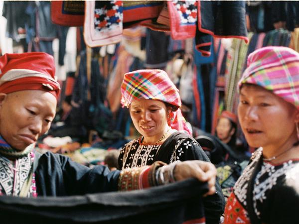 The hardworking tribeswomen of Sapa awaiting their potential soul mates