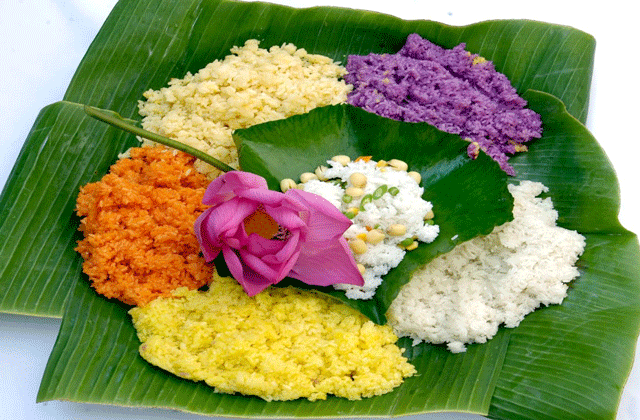 Five color steamed glutinous rice